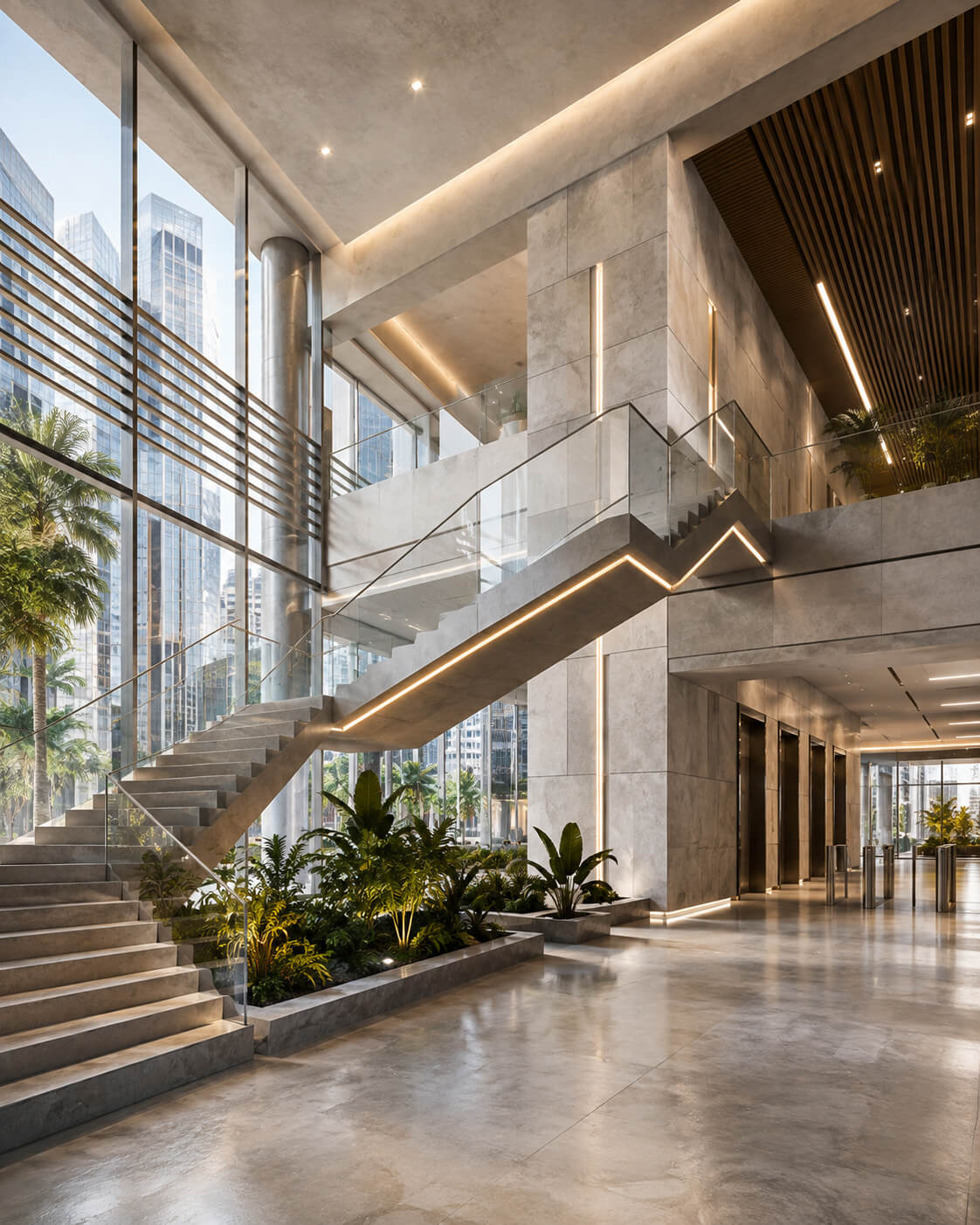 Completed interior works